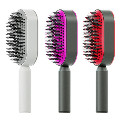 Women's Self-Cleaning Hairbrush - Hair Loss Prevention