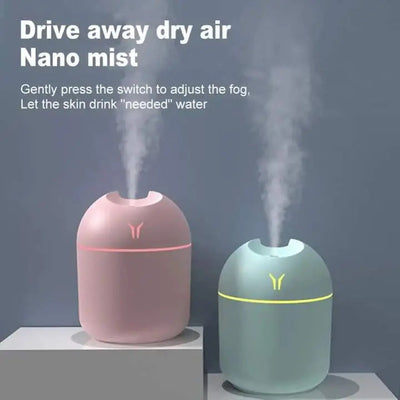 Compact USB Humidifier with LED Night Lamp