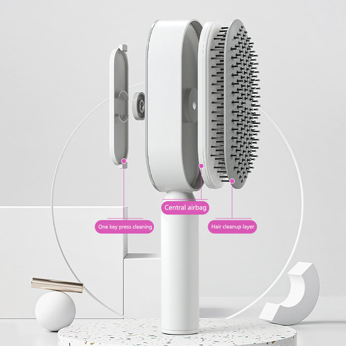 Women's Self-Cleaning Hairbrush - Hair Loss Prevention